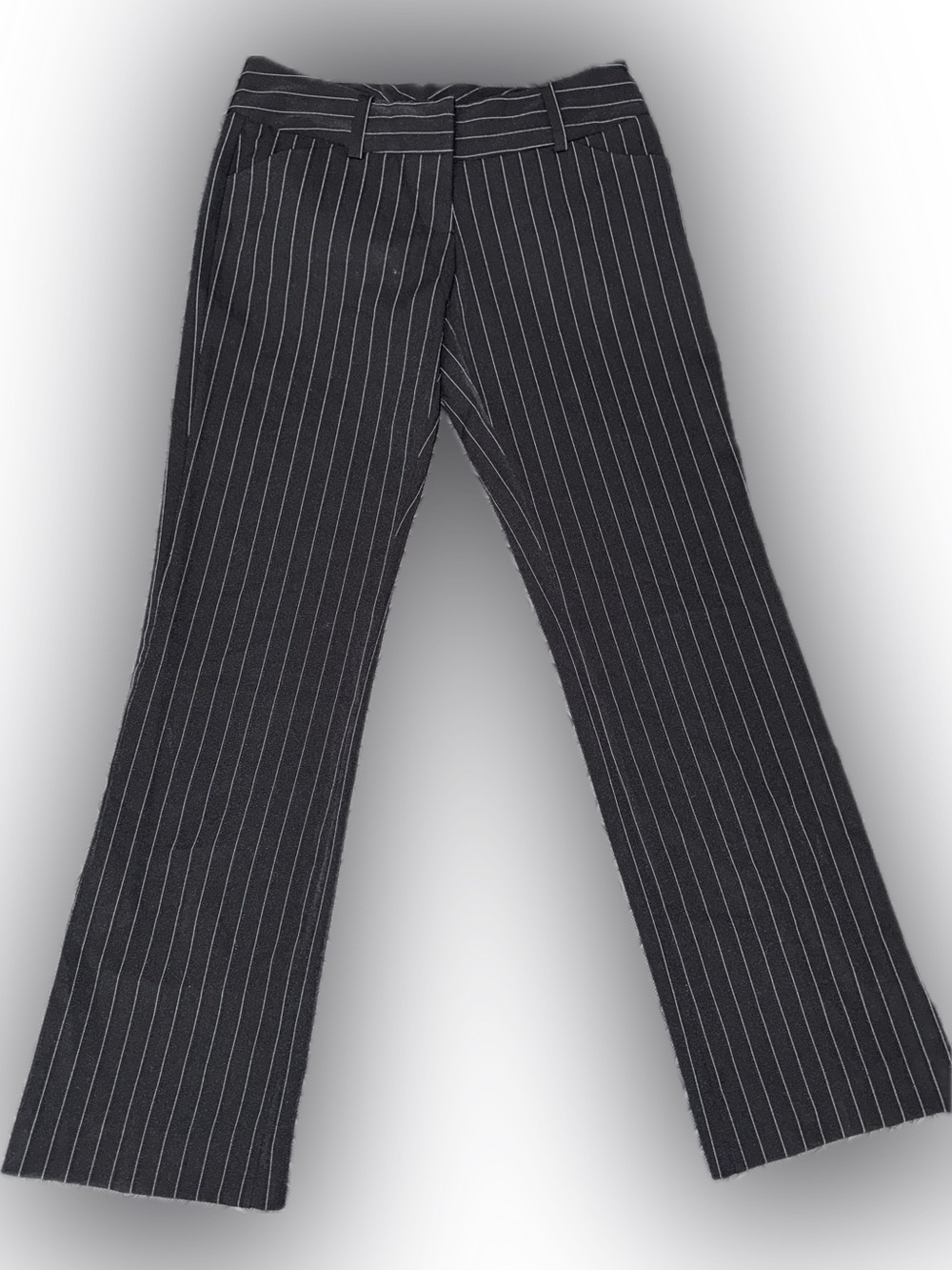 My Michelle Black with White Pinstripe Lowrise Trousers